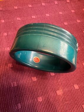 80’s Teal Vintage Wide Lucite Bangle Bracelet, Western Germany